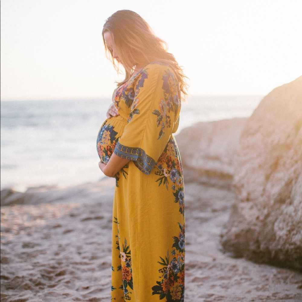 Bright colored floral dress